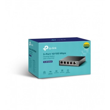 TP-LINK TL-SF1005LP - Switch de bureau 5 ports 10/100 Mbps avec 4 ports PoE 