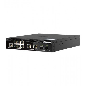 QNAP QSW-M2106PR-2S2T commutateur réseau Géré L2 10G Ethernet (100/1000/10000) Connexion Ethernet, supportant l'alimentation via