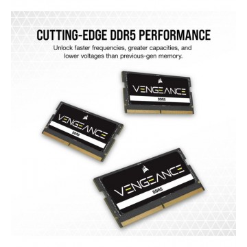 CORSAIR VENGEANCE SODIMM DDR5 16 GO (1X 16GO)  4800 MHZ NOIR 