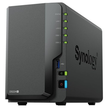 Synology DiskStation DS224+ serveur de stockage NAS Bureau Ethernet/LAN Noir J4125 