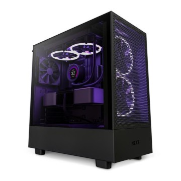 Boitier Moyen Tour ATX NZXT H5 Flow RGB avec panneau vitré (Noir) 