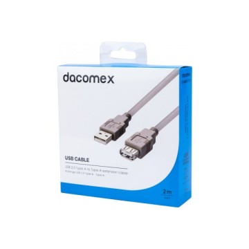 DACOMEX Rallonge USB 2.0 Type-A - Type A grise - 2 m199030