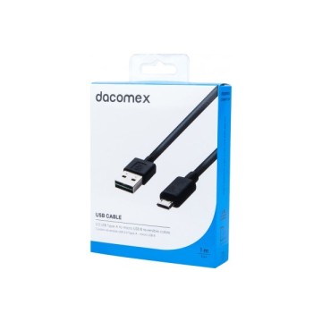 DACOMEX Cordon réversible USB 2.0 Type-A - micro USB B noir - 1 m199029