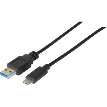 DACOMEX Sachet cordon USB 3.2 Gen1 Type-A / Type-C noir- 1 m194030
