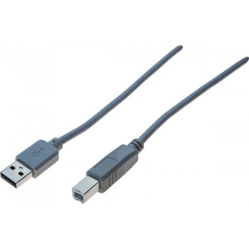 Cordon USB 2.0 A / B gris - 5,0 m532514Cordon USB 2.0 A / B gris - 5,0 m