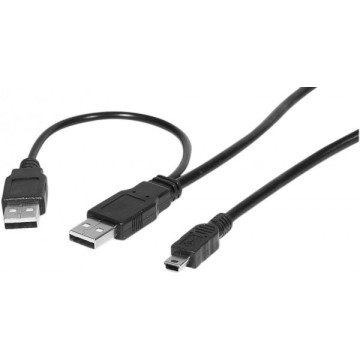 CORDON USB 2.0 REPRISE D'ALIM - 2 X A / MINI 5 POINTS 2,0 M149523
