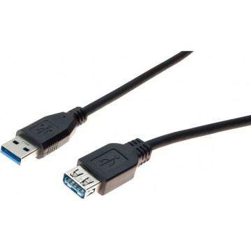 Rallonge USB 3.0 type A / A noire - 1,8 m532469
