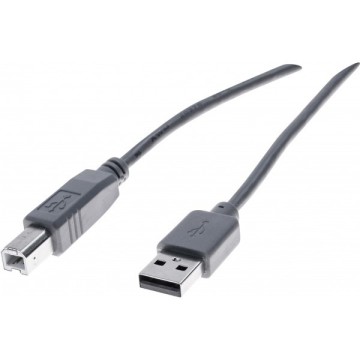 Cordon éco USB 2.0 type A /B gris - 1,8 m532408